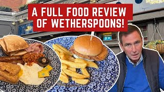 WETHERSPOONS Review Eating BREAKFAST LUNCH and DINNER in ONE DAY at MULTIPLE WETHERSPOONS [upl. by Sarette]