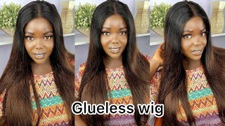 Watch Me Install amp Style Easy Glueless Ombré Brown Wig  Ft Jessie’s Wig [upl. by Eiramadnil809]