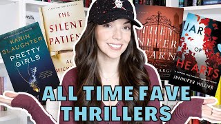 MY FAVORITE THRILLER BOOKS OF ALL TIME  24 thriller recommendations [upl. by Cullen]