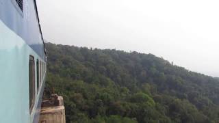 16516 KarwarYesvantpur Express crossing a Viaduct in Subrahmanya Ghat [upl. by Truda190]