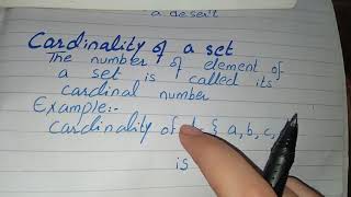 Cardinality of Sets  in urdu  Definition [upl. by Ylicec]