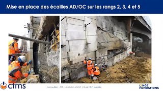 104 Réparation dun mur de soutènement en remblai renforcé par la technique ADOC [upl. by Mena871]