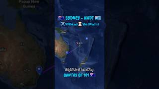 🇦🇺 Sydney to Fiji 🇫🇯 Flight Route Tracking shortsfeed shorts [upl. by Pearlman]