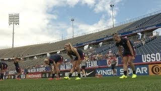 Studio 90 US WNT Preps for Second Leg With France [upl. by Yclehc665]