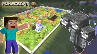 WITHER AATACK VILLAGE। HELP IN GAST। MINECRAFT। GAME PLAY Minecraft [upl. by Bathsheeb]