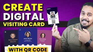 How to Create Digital Visiting Card with QR  Digital Business Card Tutorial [upl. by Bergren]