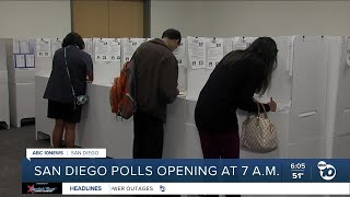 San Diegans hit polls early on Election Day [upl. by Henning]