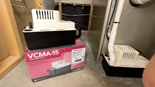 NEW FURNACE  AIR CONDITIONER PUMP  LITTLE GIANT 554401 INSTALL [upl. by Allebara160]