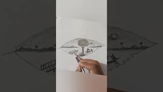 How to draw couple👫 scenery art pencilsketch shorts [upl. by Hodges]