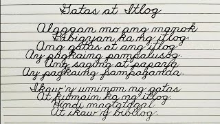 Gatas At Itlog  Sulat Dikit Dikit  Cursive Writing For Filipinos [upl. by Ratcliffe]