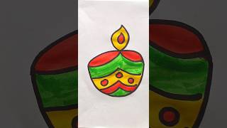 Simple Drawing Diwali 🪔 for Kids kidsvideo diwali [upl. by Hatcher]