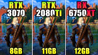 RTX 3070 vs RTX 2080 Ti vs RX 6750 XT  1080 1440p Gaming Benchmarks [upl. by Nirok]