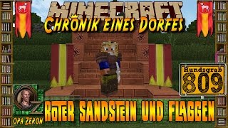 Minecraft 809Chronik eines DorfesRoter Sandstein und FlaggenHDDeutsch [upl. by Aidualc199]