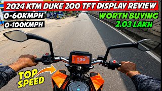 2024 Ktm Duke 200 TFT Display Detailed Ride Review Top Speed🔥  5 Major changes [upl. by Eillor664]