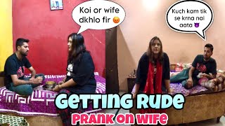 Getting Rude Prank On Wife🤪Girlfriend ke sath mann lagta hai  Divorce ho jata aaj Couple Prank Tv [upl. by Agem935]