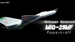 MiG21MF Fishbed Papercraft  GPM  Free Templates in Description  ThuNder [upl. by Donni]