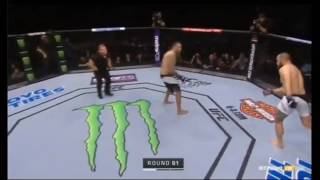 Flying side kick to the face UFC 203 Fabricio Werdum [upl. by Eldin]