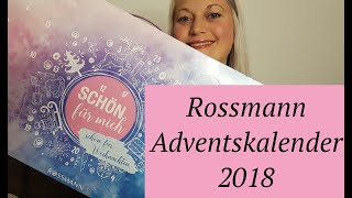 Rossmann Adventskalender 2018 UnboxingAlle 24 Türchen öffnen Beauty Adventskalender Tiffys Welt [upl. by Niwle]