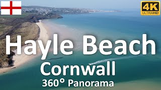 Hayle Beach  Panorama  Cornwall  England  UK  4k 360° [upl. by Lynch]