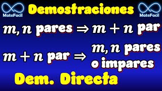 14 Demostración Directa  Demostrar que la Suma de Pares es Par [upl. by Melinde]