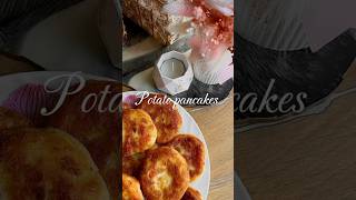 Potato pancakes 🥔🤍 food cooking быстрыерецепты aestheticfood еда картофельныеоладьи [upl. by Adnarym191]