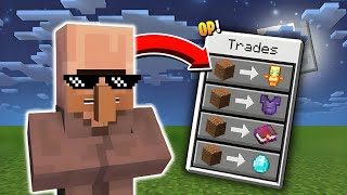 Minecraft But Villagers Trade Op Items [upl. by Refeinnej]