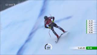 Aleksander Aamodt Kilde  The Winning Run of his 1st Kitzbühel Triumph [upl. by Arraeic]