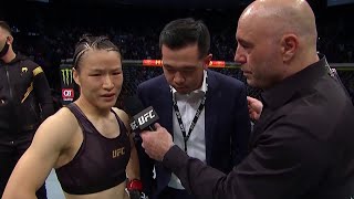 UFC 261 Zhang Weili Octagon Interview [upl. by Yahsat]