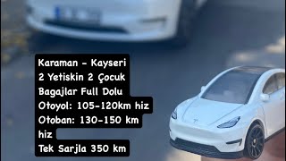 Tesla Model Y Kış Menzil Testi [upl. by Enyrat]