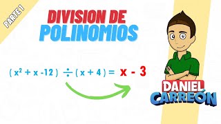 DIVISIÓN DE POLINOMIOS PARTE 1 Super facil  Para princnipiantes [upl. by Maddie]