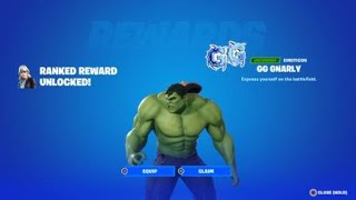 Fortnite Emoticon GG GNARLY Ranked Reward at 1550 [upl. by Georg]