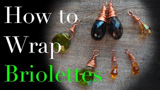 DIY JewelryWire Wrapping BriolettesGemstone vs Swarovski Briolettes [upl. by Lebasy]