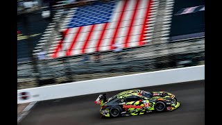 2024 IMSA Battle on the bricks at Indy  14 Vasser Sullivan RCF GT3 Onboard last half hour [upl. by Perni247]