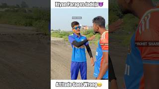 Ravindra Jadeja Fielding😈Riyan Parag attitude goes wrong😀 shorts cricket [upl. by Naitsirk595]