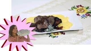 Guancetta di Manzo  Brasato con Polenta  Le Ricette di Alice [upl. by Anirtac]