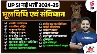 UP SI New Vacancy 2024  UP SI Mool Vidhi Class  UP SI Moolvidhi Marathon  GK GS By Aps Sir [upl. by Tavi609]