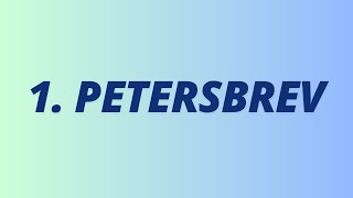 Bibelen Guds Ord ✝️ 1 Petersbrev [upl. by Whiney]