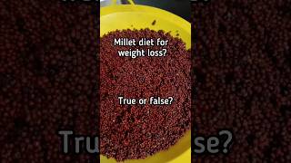 millet diet for weight loss true or false shortsfeed shortsvideo indianfood food [upl. by Yancey]