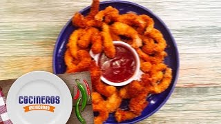 Receta Camarones empanizados  Cocineros Mexicanos [upl. by Ruel]