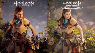 HORIZON ZERO DAWN REMASTERED COMPARISON Original vs Remastered [upl. by Eiruam]