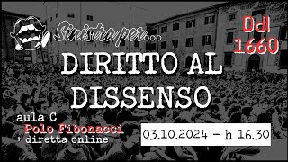 DIRITTO AL DISSENSO Il DdL 1660 e le sue conseguenze [upl. by Lindley760]