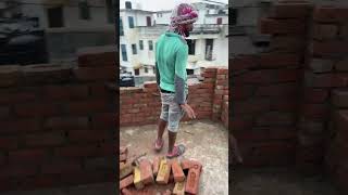 Brick masonry work construction civilengineering ईट [upl. by Aeuhsoj]