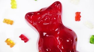 Mega großes Gummibärchen selber machen  Gummibär aus Götterspeise super einfach  DIY [upl. by Kremer]