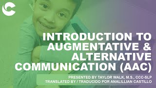 Introduction to Augmentative and Alternative Communication AAC [upl. by Peacock]