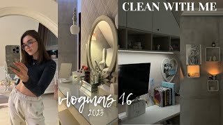 🧺vlogmas 16 2023  CLEAN WITH ME  organizacja toaletki  zmiany w pokoju🧼 [upl. by Akirderf]