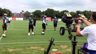 Eagles WR drill  jugs machine [upl. by Claiborne]