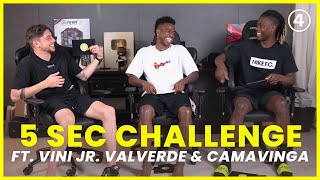 Camavinga Valverde amp Vinícius Jr PLAY the 5 Second Challenge [upl. by Bose642]