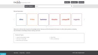 Introduction to the Ex Libris Knowledge Center [upl. by Leuqcar]