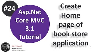 24 Design a responsive home page for realtime application Book Store  AspNet Core tutorial [upl. by Bryon]