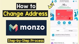 Change Address Monzo online  Update Monzo Account Address  Monzo Replace Address [upl. by Eidua]